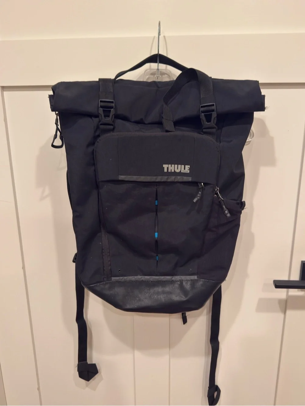 Thule Black Roll-Top Backpack